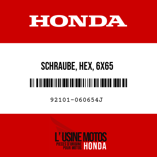 image de 92101-060654J SCHRAUBE, HEX, 6X65