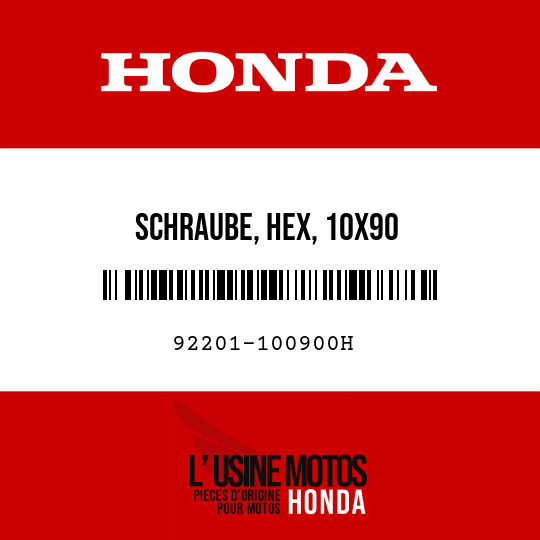 image de 92201-100900H SCHRAUBE, HEX, 10X90