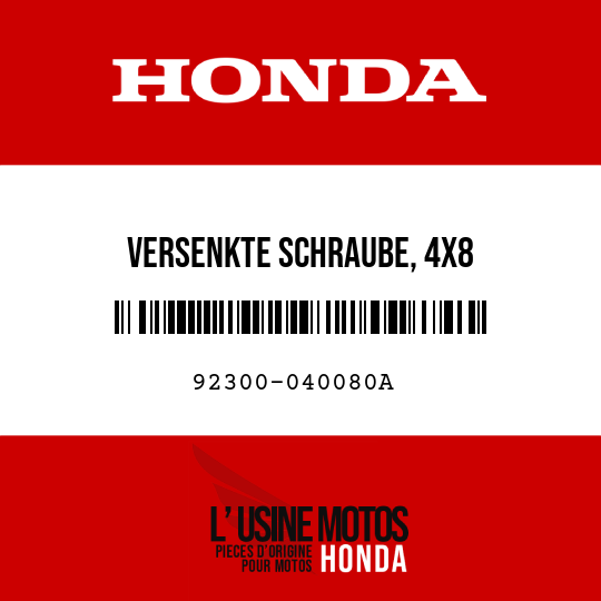 image de 92300-040080A VERSENKTE SCHRAUBE, 4X8