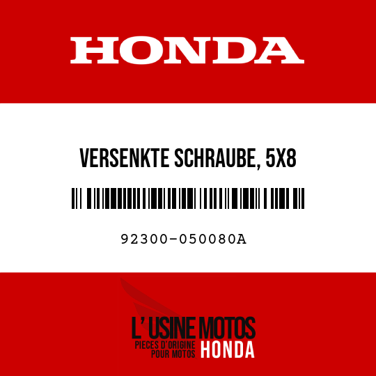 image de 92300-050080A VERSENKTE SCHRAUBE, 5X8