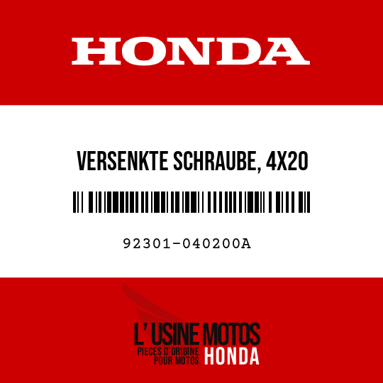 image de 92301-040200A VERSENKTE SCHRAUBE, 4X20