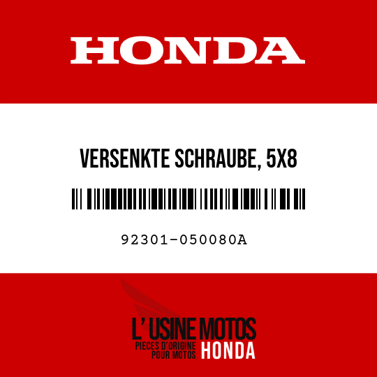 image de 92301-050080A VERSENKTE SCHRAUBE, 5X8