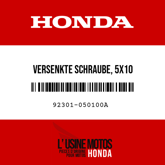 image de 92301-050100A VERSENKTE SCHRAUBE, 5X10