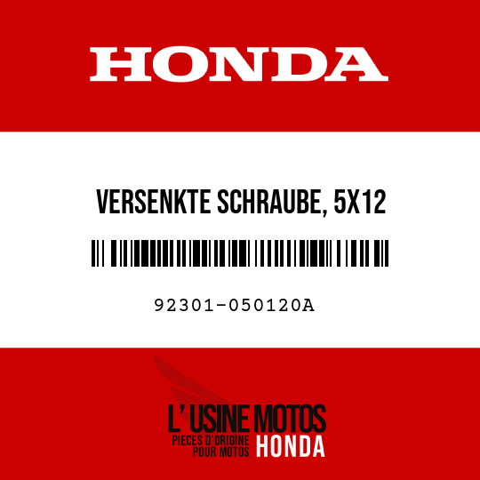 image de 92301-050120A VERSENKTE SCHRAUBE, 5X12