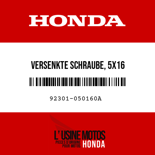 image de 92301-050160A VERSENKTE SCHRAUBE, 5X16