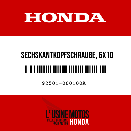 image de 92501-060100A SECHSKANTKOPFSCHRAUBE, 6X10