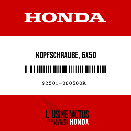 image de 92501-060500A KOPFSCHRAUBE, 6X50
