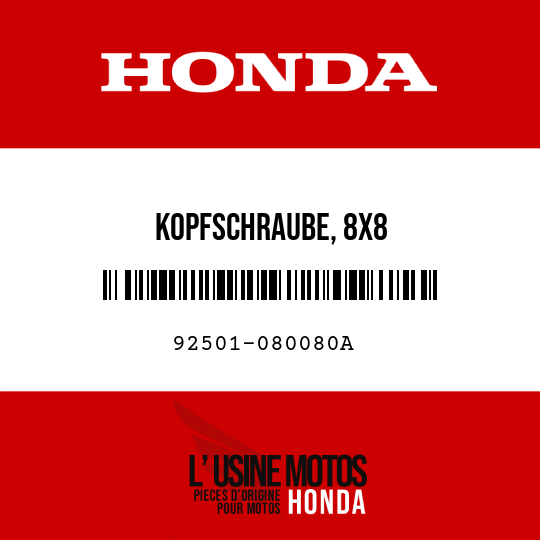 image de 92501-080080A KOPFSCHRAUBE, 8X8