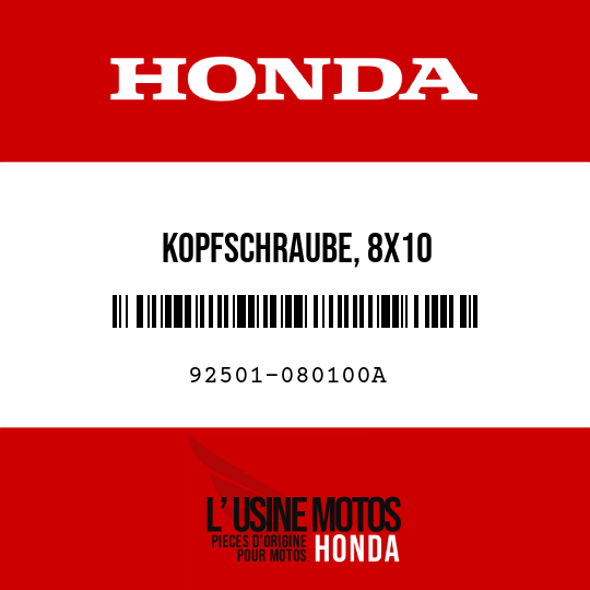 image de 92501-080100A KOPFSCHRAUBE, 8X10