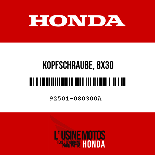 image de 92501-080300A KOPFSCHRAUBE, 8X30