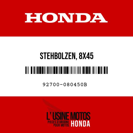 image de 92700-080450B STEHBOLZEN, 8X45