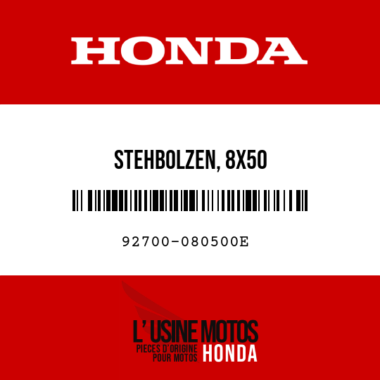 image de 92700-080500E STEHBOLZEN, 8X50