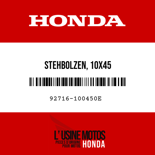 image de 92716-100450E STEHBOLZEN, 10X45