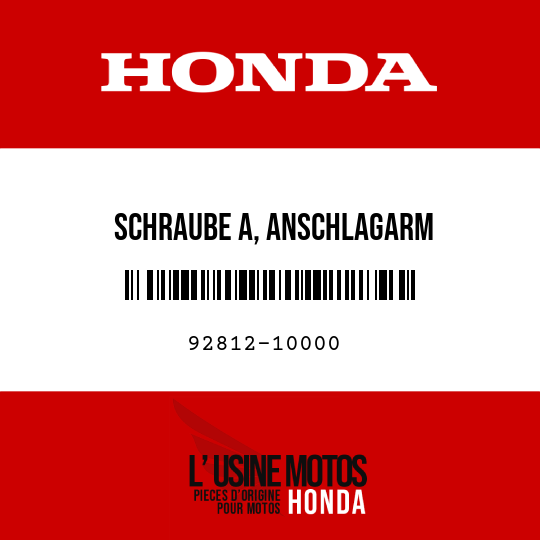image de 92812-10000 SCHRAUBE A, ANSCHLAGARM