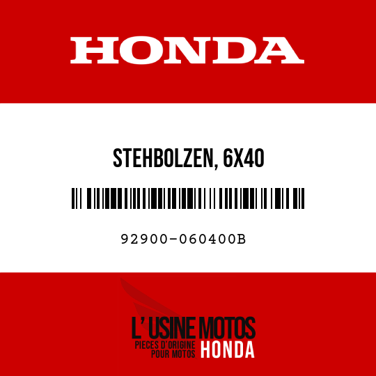 image de 92900-060400B STEHBOLZEN, 6X40