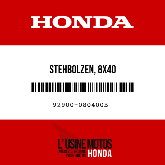 image de 92900-080400B STEHBOLZEN, 8X40