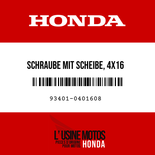 image de 93401-0401608 SCHRAUBE MIT SCHEIBE, 4X16