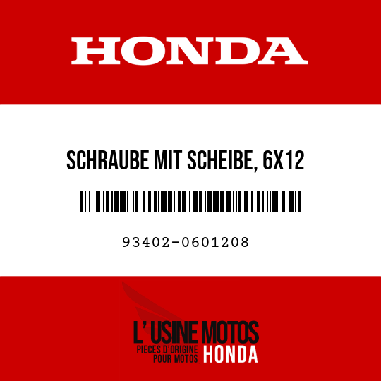 image de 93402-0601208 SCHRAUBE MIT SCHEIBE, 6X12