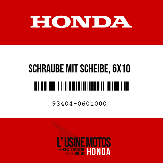 image de 93404-0601000 SCHRAUBE MIT SCHEIBE, 6X10