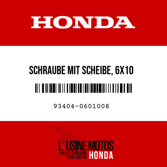 image de 93404-0601008 SCHRAUBE MIT SCHEIBE, 6X10