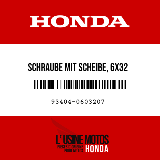 image de 93404-0603207 SCHRAUBE MIT SCHEIBE, 6X32