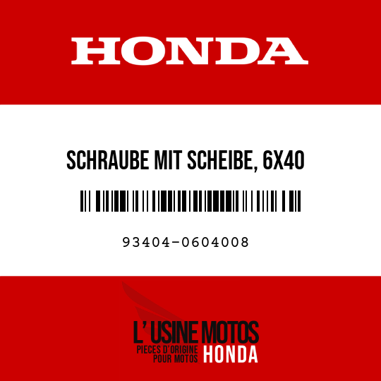 image de 93404-0604008 SCHRAUBE MIT SCHEIBE, 6X40