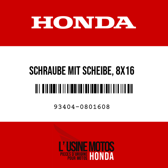 image de 93404-0801608 SCHRAUBE MIT SCHEIBE, 8X16