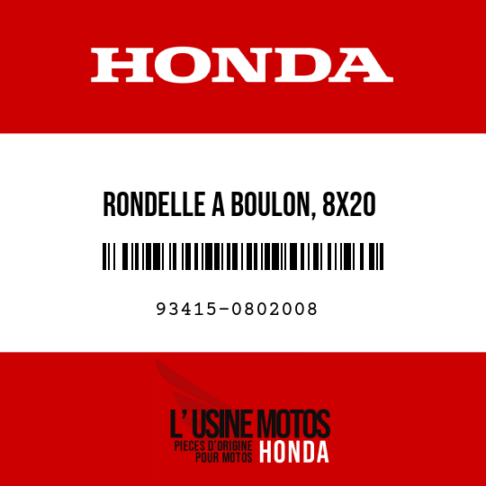 image de 93415-0802008 RONDELLE A BOULON, 8X20