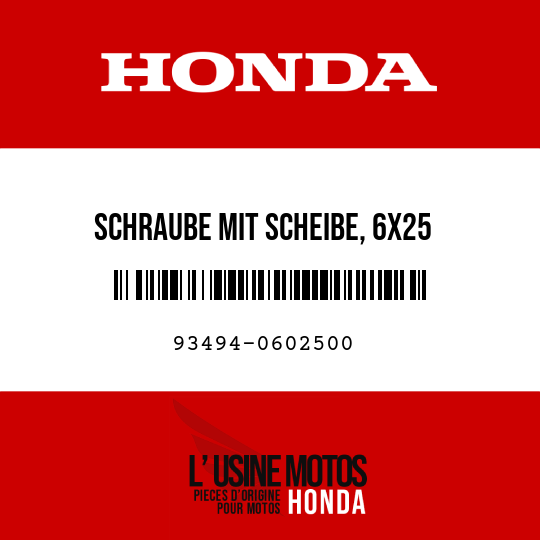 image de 93494-0602500 SCHRAUBE MIT SCHEIBE, 6X25