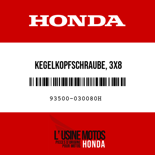 image de 93500-030080H KEGELKOPFSCHRAUBE, 3X8