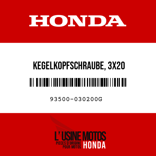 image de 93500-030200G KEGELKOPFSCHRAUBE, 3X20