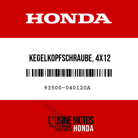 image de 93500-040120A KEGELKOPFSCHRAUBE, 4X12