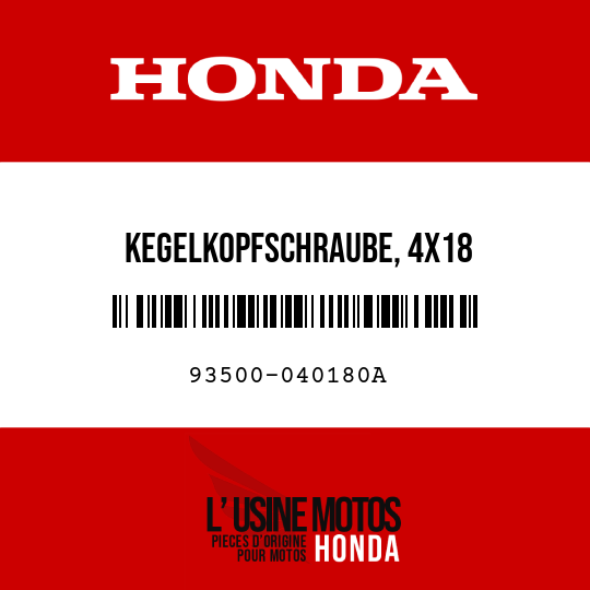 image de 93500-040180A KEGELKOPFSCHRAUBE, 4X18