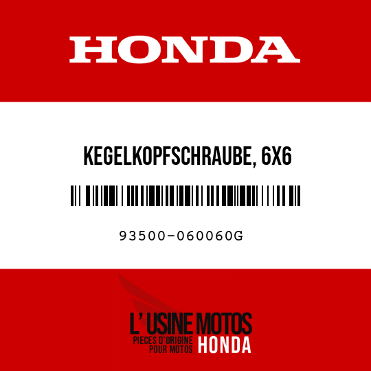 image de 93500-060060G KEGELKOPFSCHRAUBE, 6X6