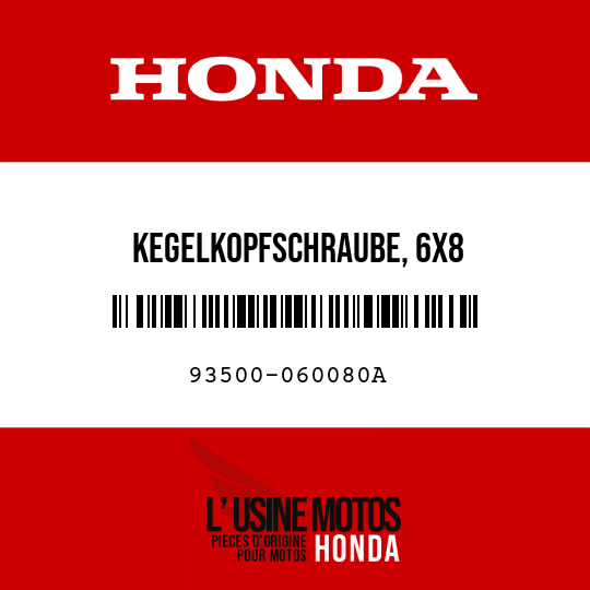 image de 93500-060080A KEGELKOPFSCHRAUBE, 6X8