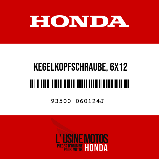 image de 93500-060124J KEGELKOPFSCHRAUBE, 6X12