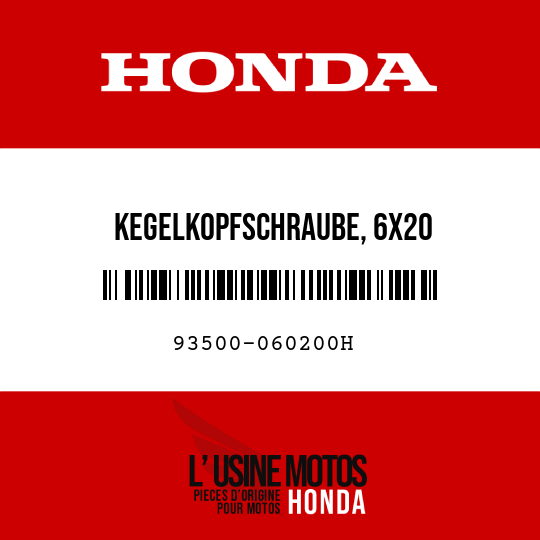 image de 93500-060200H KEGELKOPFSCHRAUBE, 6X20