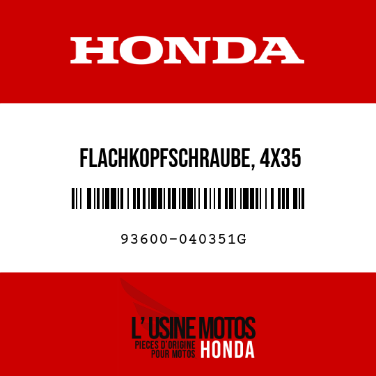 image de 93600-040351G FLACHKOPFSCHRAUBE, 4X35