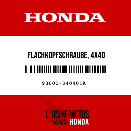 image de 93600-040401A FLACHKOPFSCHRAUBE, 4X40