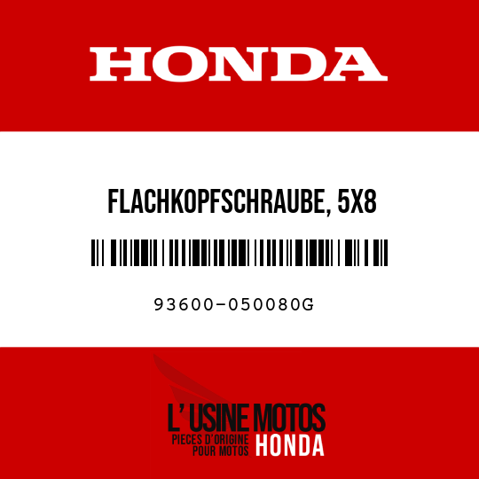 image de 93600-050080G FLACHKOPFSCHRAUBE, 5X8