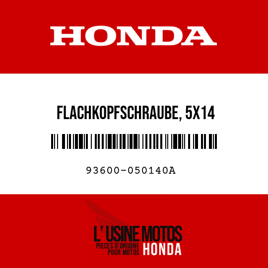 image de 93600-050140A FLACHKOPFSCHRAUBE, 5X14