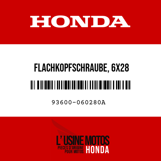 image de 93600-060280A FLACHKOPFSCHRAUBE, 6X28