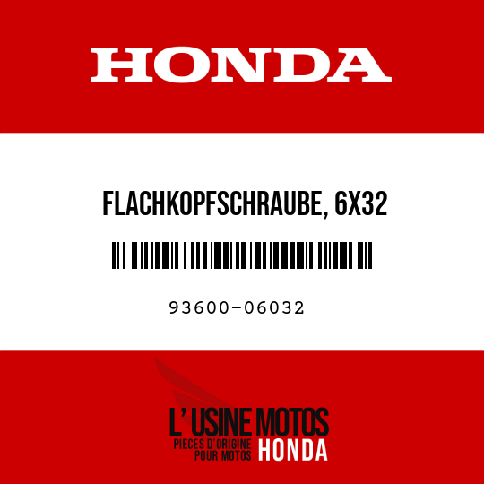 image de 93600-06032 FLACHKOPFSCHRAUBE, 6X32