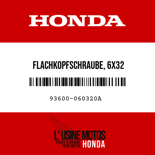 image de 93600-060320A FLACHKOPFSCHRAUBE, 6X32