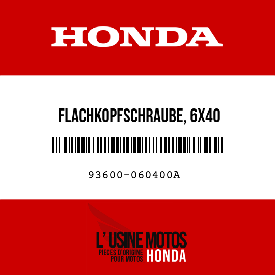image de 93600-060400A FLACHKOPFSCHRAUBE, 6X40