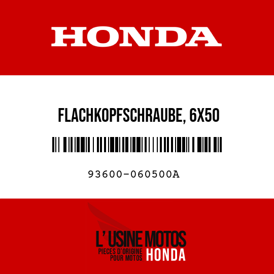 image de 93600-060500A FLACHKOPFSCHRAUBE, 6X50