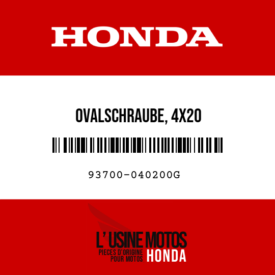 image de 93700-040200G OVALSCHRAUBE, 4X20