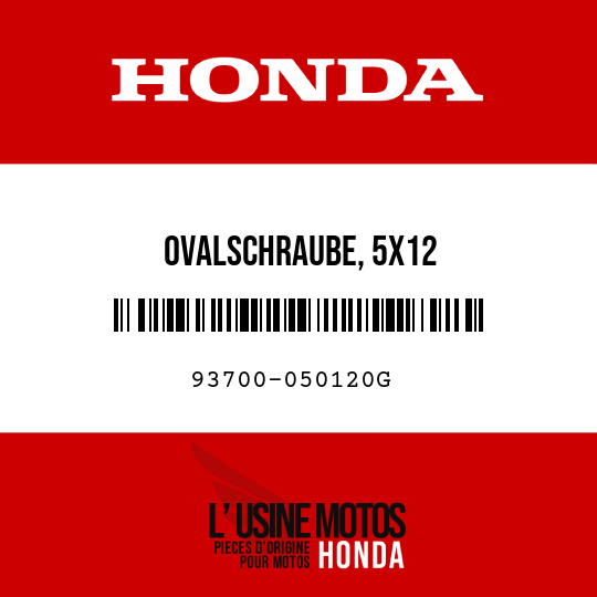 image de 93700-050120G OVALSCHRAUBE, 5X12