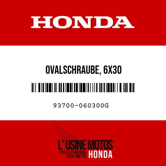 image de 93700-060300G OVALSCHRAUBE, 6X30