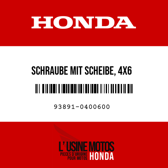 image de 93891-0400600 SCHRAUBE MIT SCHEIBE, 4X6
